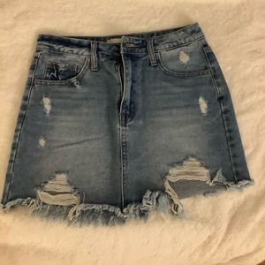 Denim mini skirt